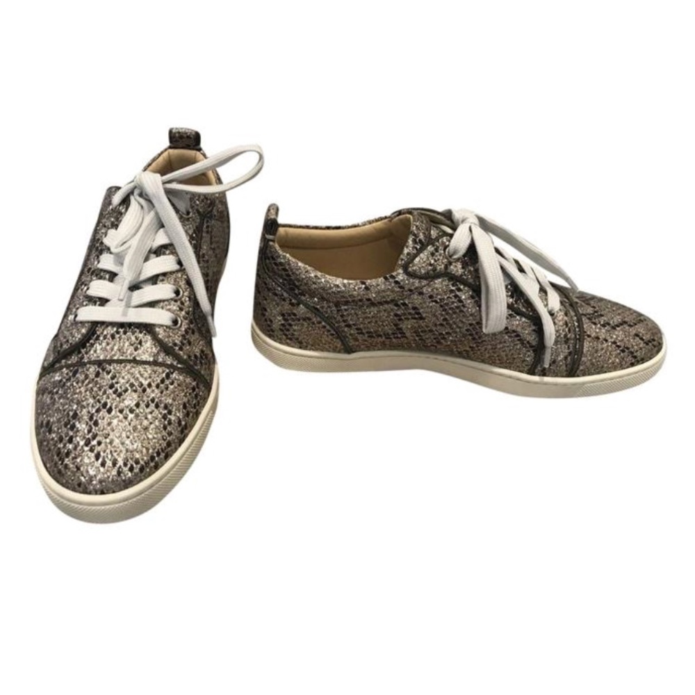 Christian Louboutin Snake Sparkly Sneakers